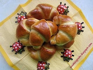 Rogaliki z kremem czekoladowym