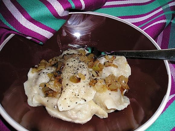Pierogi z mięsem z rosołu