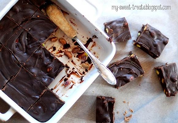 Pistacjowo-czekoladowe fudge