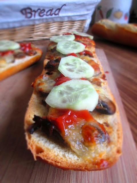 Zapiekanka z pieczarkami i serem