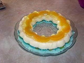 Sernik na zimno pina colada blue