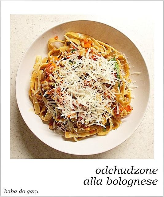 Odchudzone makaron z sosem bolońskim - wersja light