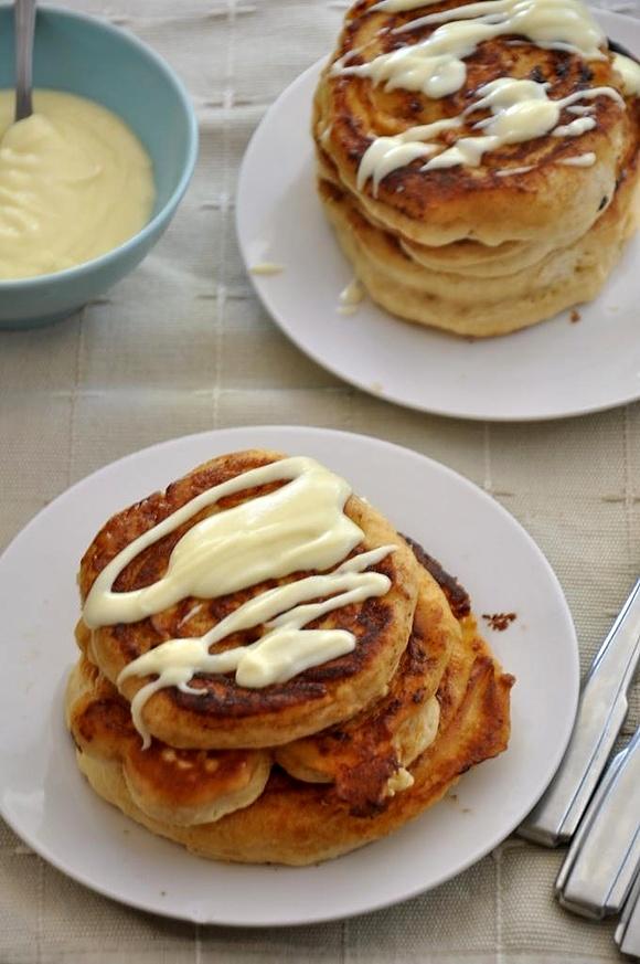 Cinammon roll pancakes