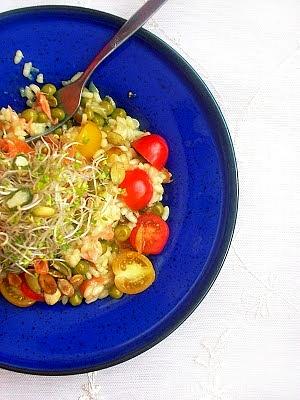 Risotto z wędzonym łososiem i groszkiem wiosenny