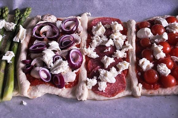 Pizza w czterech smakach