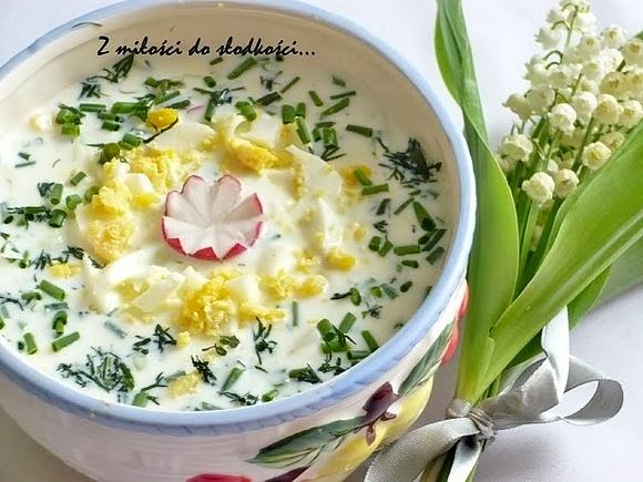 Chłodnik z nowalijek wiosenny na bazie kefiru