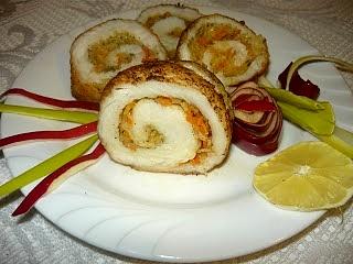 Roladki rybne z kapustą