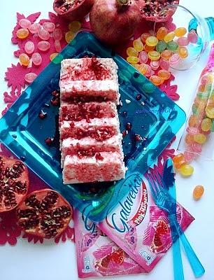 Ryżowa różowa babka na zimno