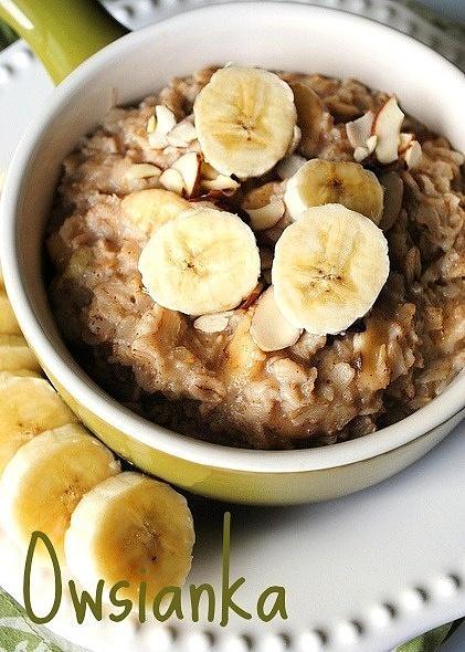 Owsianka bananowo-cynamonowa na śniadanie i kolację