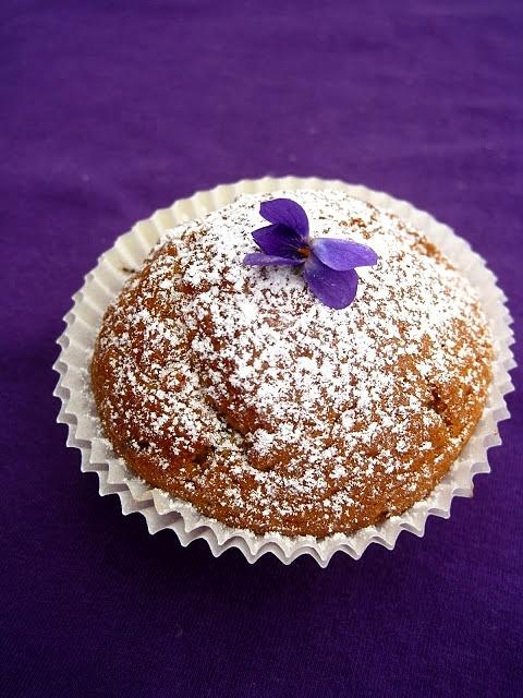 Muffinki fiołkowe