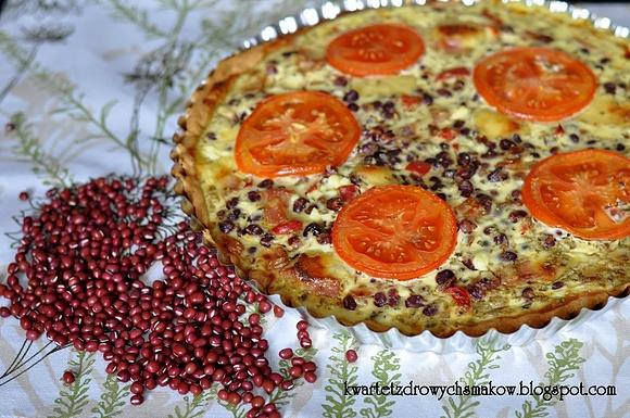 Tarta orkiszowa z fasolką adzuki