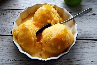 Lody pomarańczowe z cukrem cytrynowym