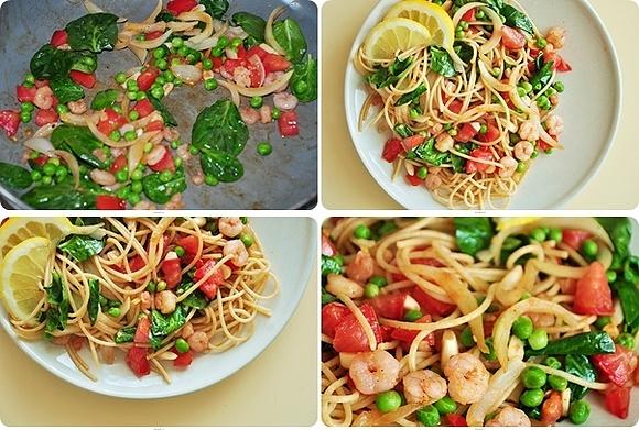 Spaghetti z krewetkami