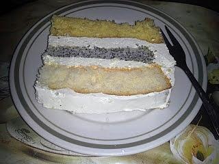 Makowo śmietankowy torcik