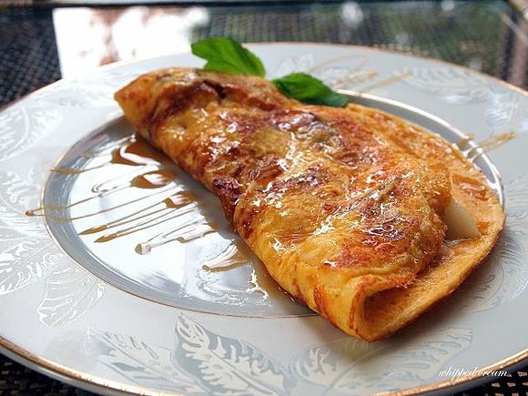 Omlet z gruszką i miodem