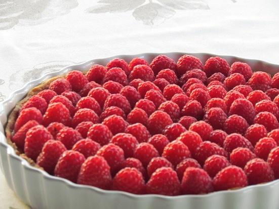 Tarta z malinami