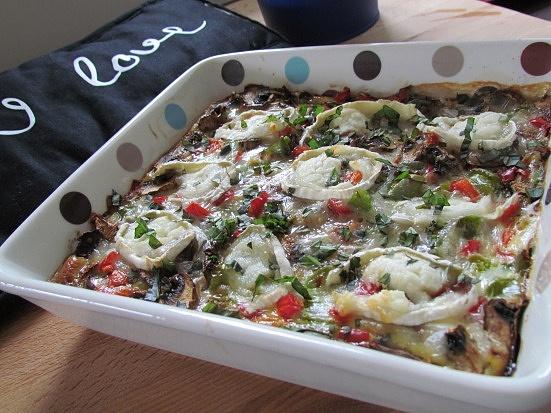 Frittata z warzywami i kozim serem