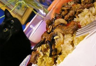 Risotto z indykiem i grzybami