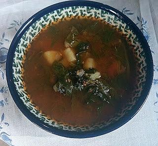 Aromatyczna zupa ze szpinakiem