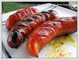 Kiełbaski grillowane w dwóch glazurach
