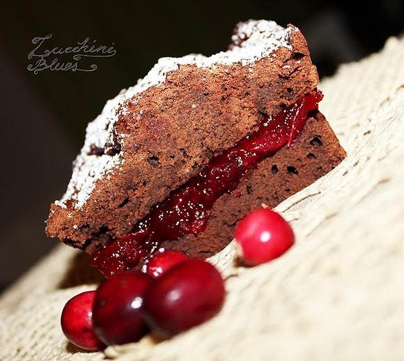 Brownie z żurawiną