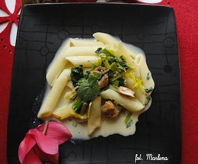 Penne ze szpinakiem i kurczakiem