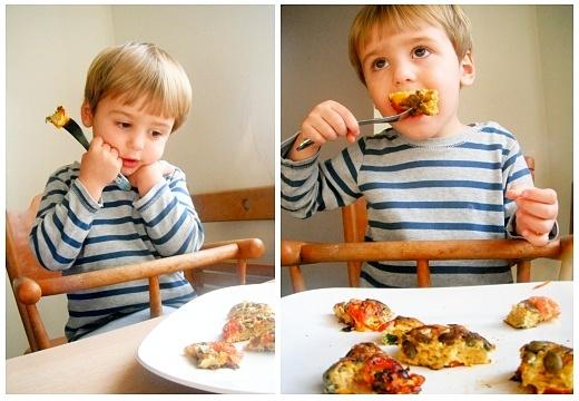 Omlet amarantusowy z warzywami