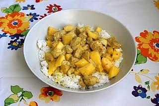 Kurczak w sosie curry z mango