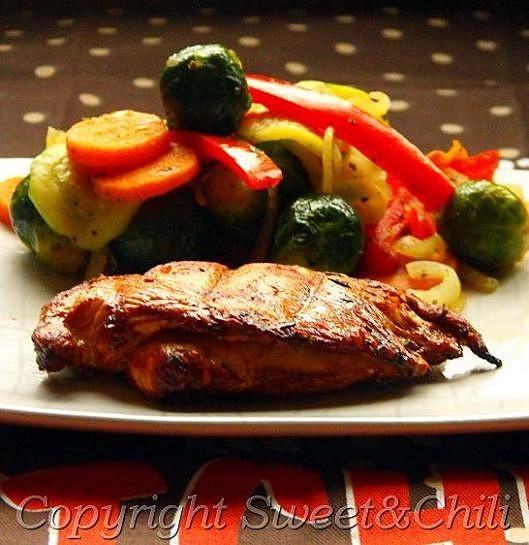 Grillowana pierś z indyka z warzywami