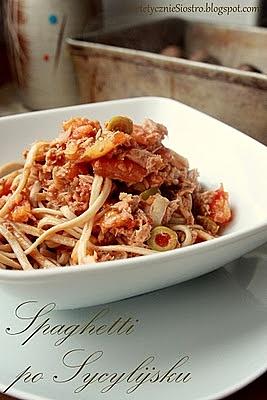 Spaghetti Siciliano obudzi kubki smakowe