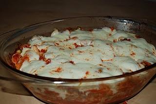 Makaron z groszkiem i mozzarellą