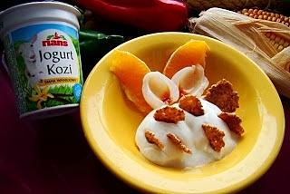 Kozie jogurt waniliowy z liczi i pomarańczą