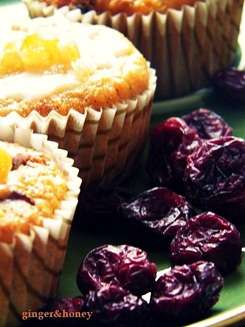 Muffiny z żurawinami i pomarańczą