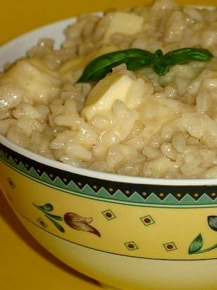 Risotto z mozzarellą i śmietaną