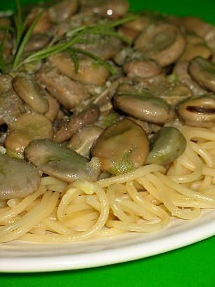 Linguine z bobem i rozmarynem