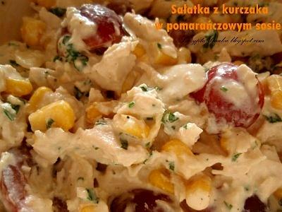 Sałatka z kurczaka w pomarańczowym sosie