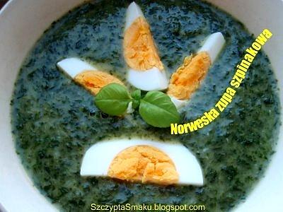 Norweska zupa szpinakowa