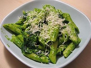 Penne ze szpinakiem i mascarpone
