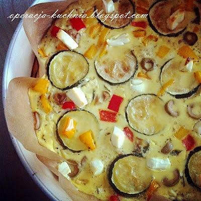 Frittata z warzywami i serem feta