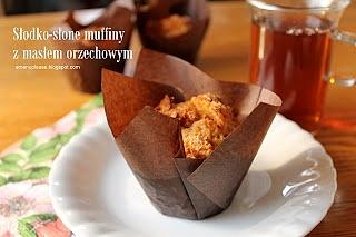 Słodko-słone muffiny z masłem orzechowym
