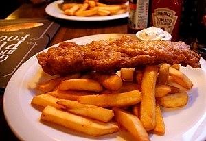 Najpopularniejszy fast food fish n' chips w Wielkiej Brytanii