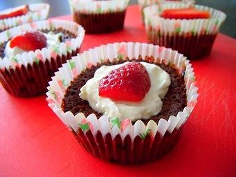 Mini brownie z kremem