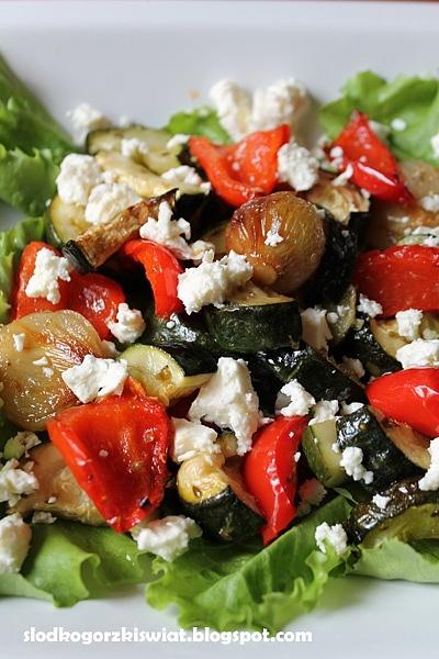 Pieczone warzywa z serem feta