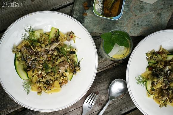 Tagliatelle z sardynkami z puszki Battaille Food