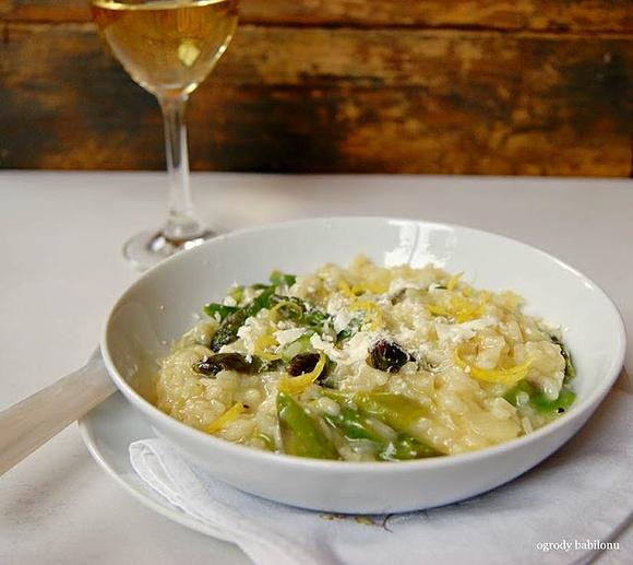 Risotto cytrynowe ze szparagami