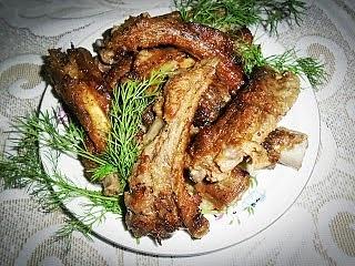 Żeberka z marynaty pieczone w piekarniku