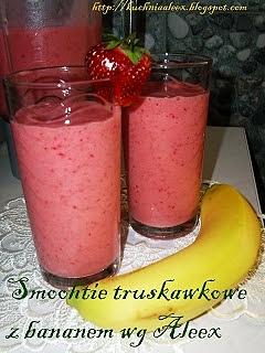 Smoothie truskawkowe z bananem wg Aleex