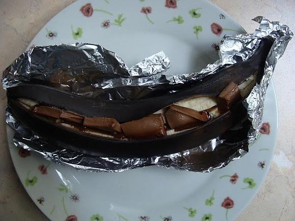 Banana z czekoladą
