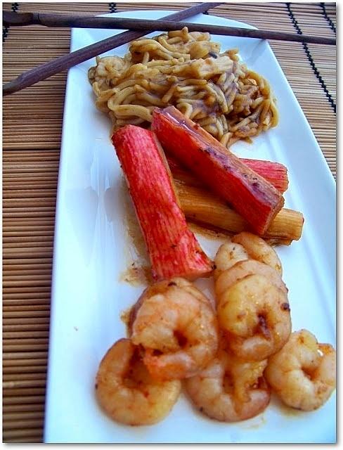 Owoce morza w sosie teriyaki