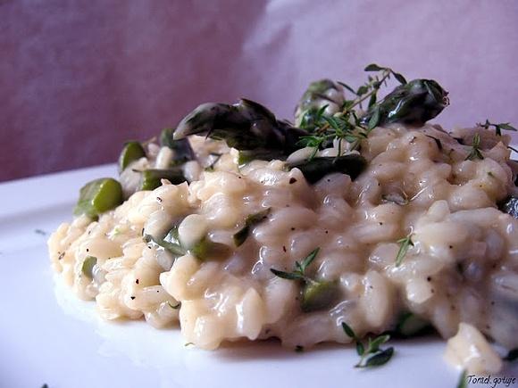 Risotto ze szparagami i gorgonzolą